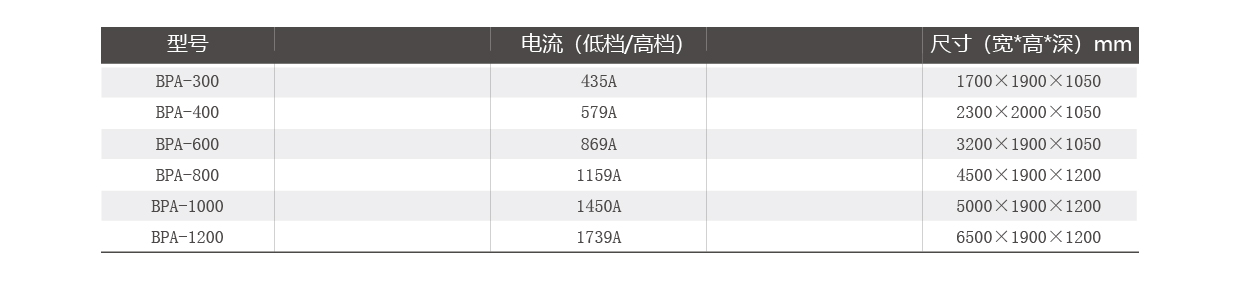大功率交流測試電源BPA系列技術參數表圖片